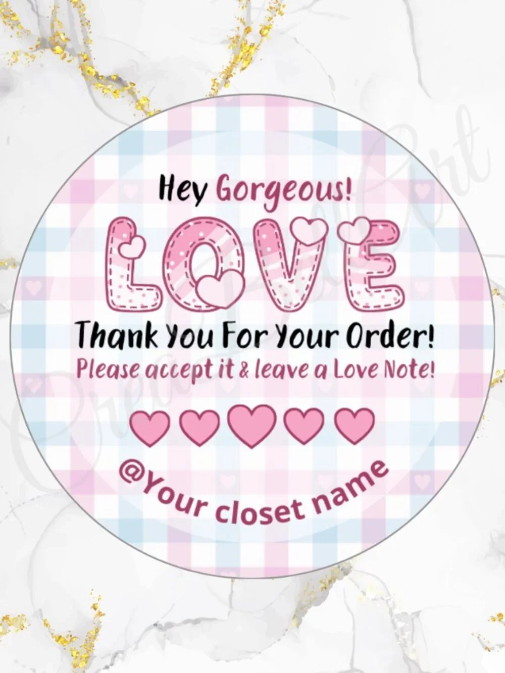 120 Pack Love Cute  Personalized Thank You Cards & Stickers